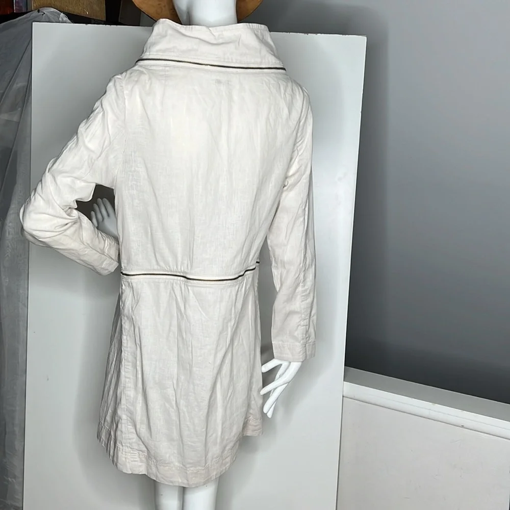 Osklen Sz P Small (Fits 4-6) Linen Cotton Geometric Jacket Dress
